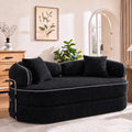 Modern Oversized Sofa with Plush Cushions – Black