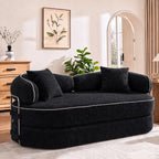 Modern Oversized Sofa with Plush Cushions – Black