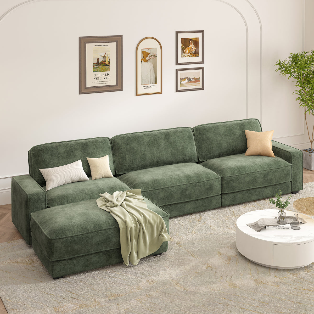 Shaped Modular Cloud Sectional Sofa