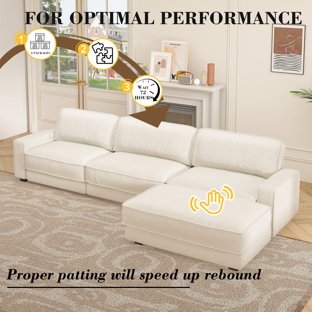 Shaped Modular Cloud Sectional Sofa