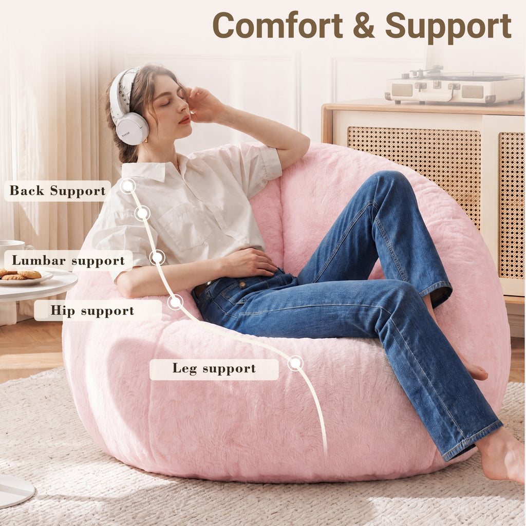 Plush Bean Bag Chair – Cozy Oversized Lounge Seat
