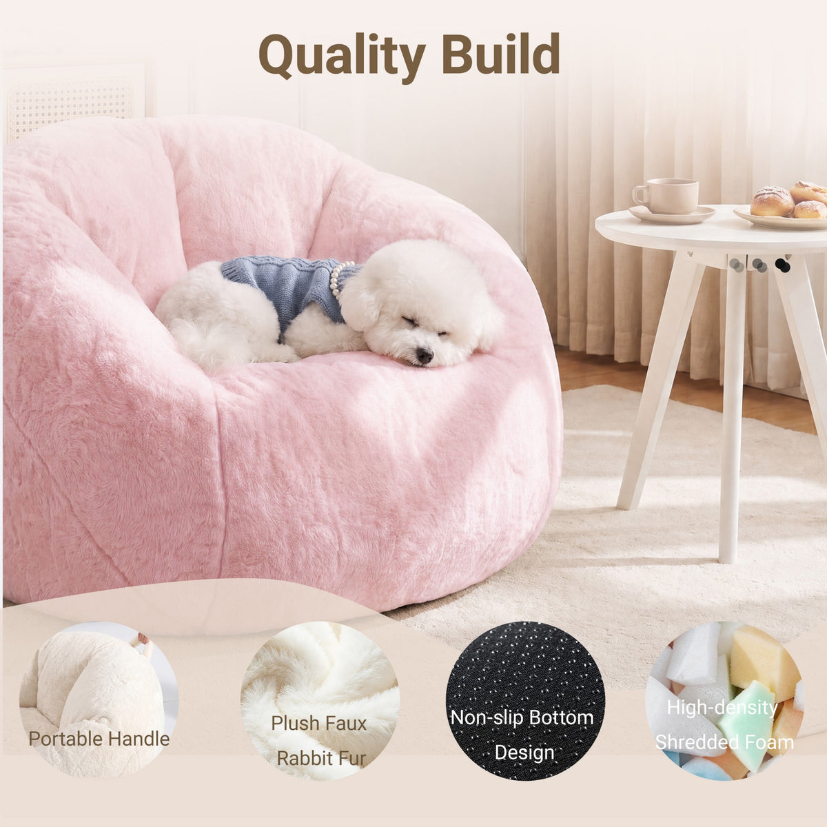 Plush Bean Bag Chair – Cozy Oversized Lounge Seat