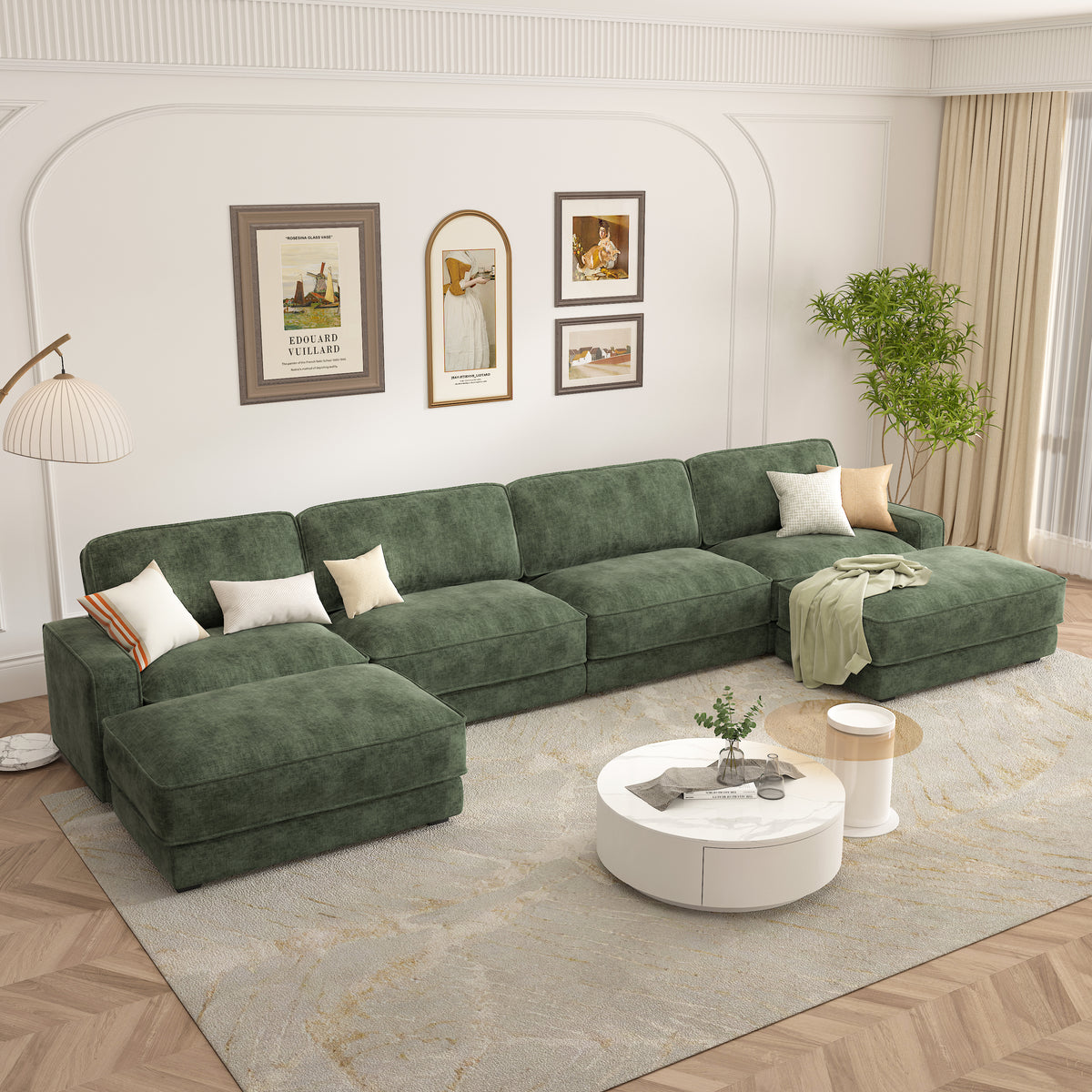Shaped Modular Cloud Sectional Sofa