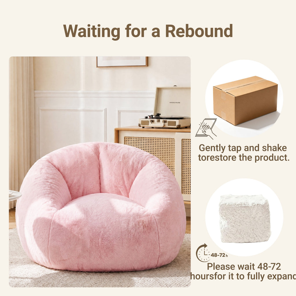 Plush Bean Bag Chair – Cozy Oversized Lounge Seat