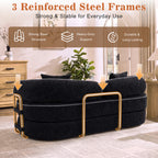 Modern Oversized Sofa with Plush Cushions – Black